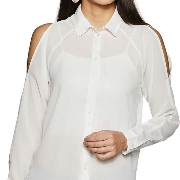 Only‎  white button down shirt - Picture 1 of 10